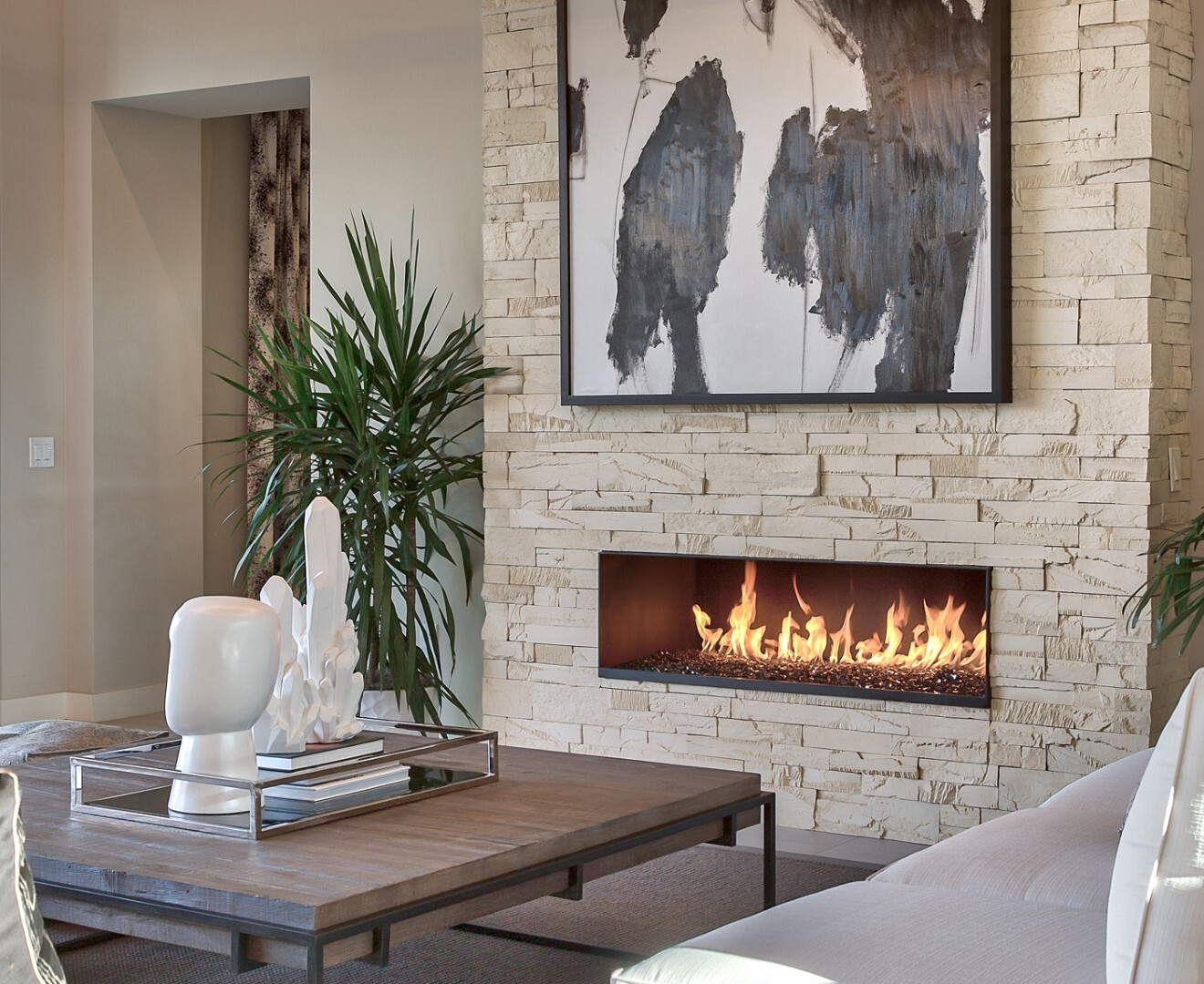 Contemporary Fireplace Designs: Stone Veneer… | Creative Mines